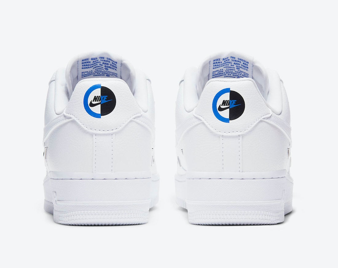 Nike Air Force 1 LX Chrome Swooshes CT1990-100 Release Date Info