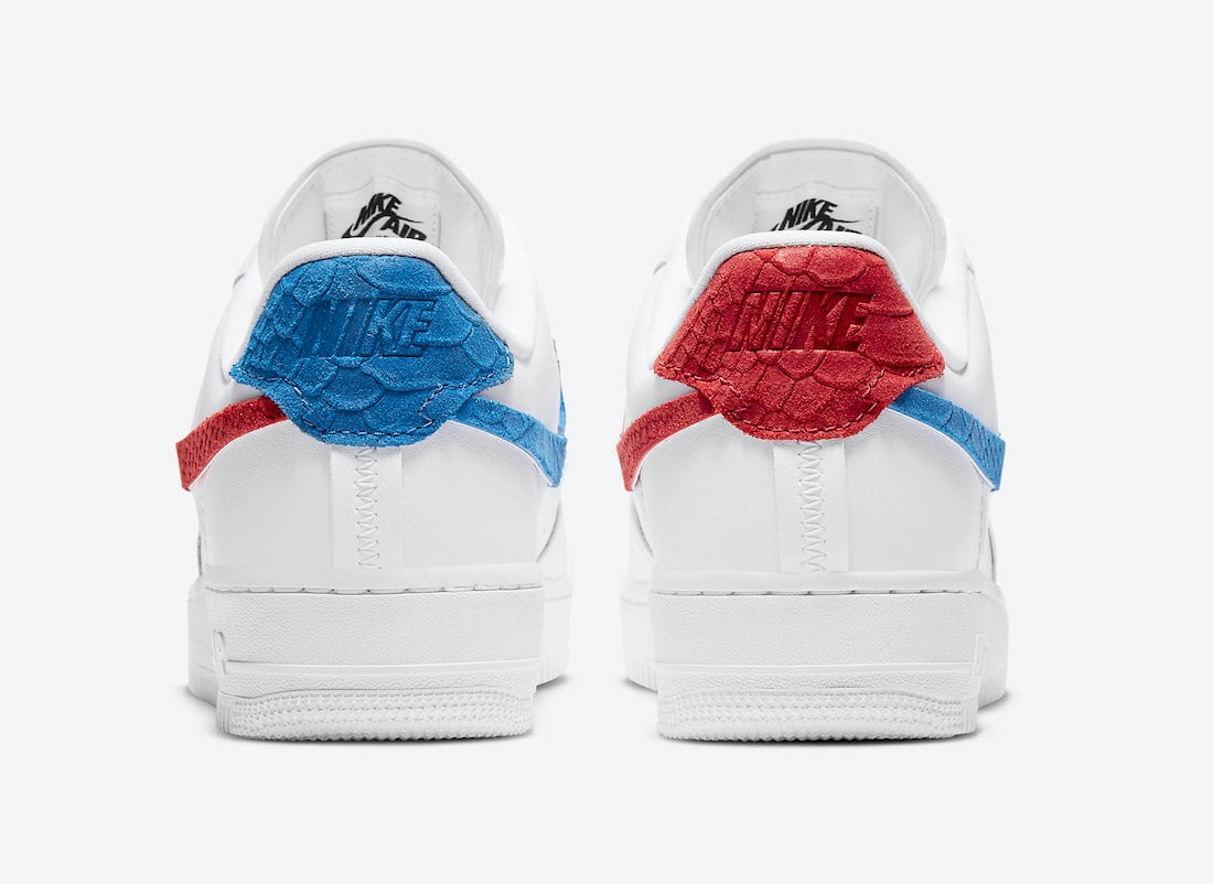 red white and blue high top nikes