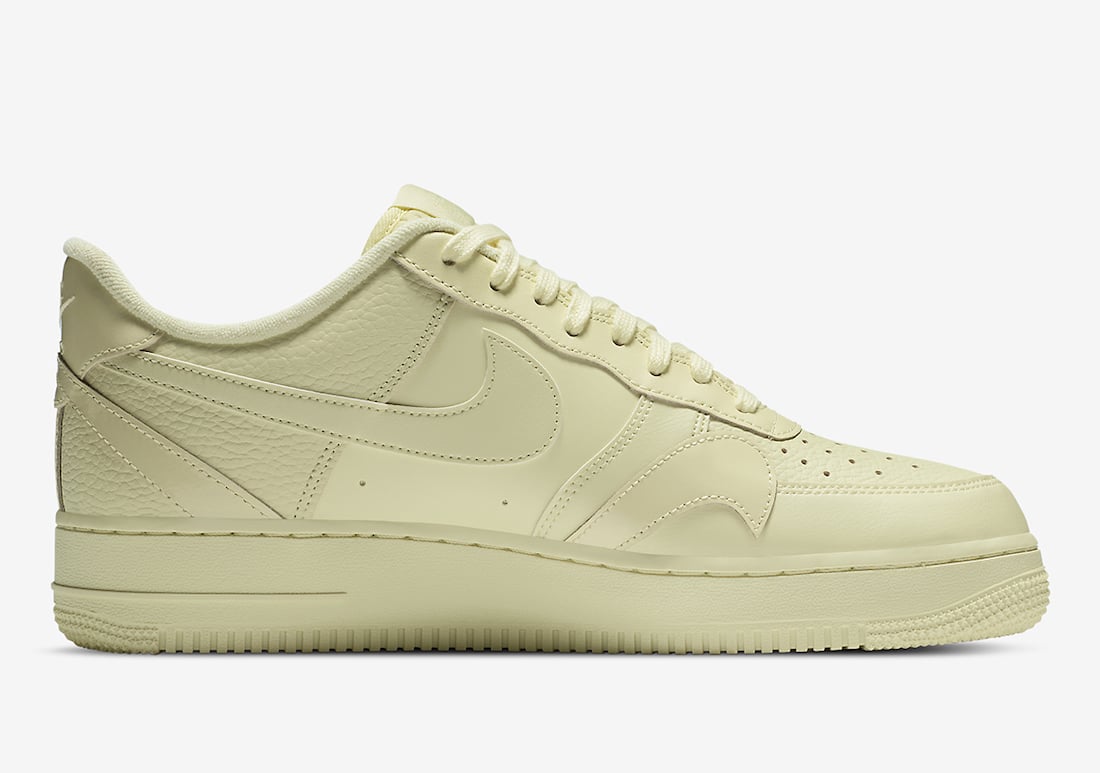 Nike Air Force 1 Misplaced Swoosh Pale Yellow CK7214-700 Release Date Info
