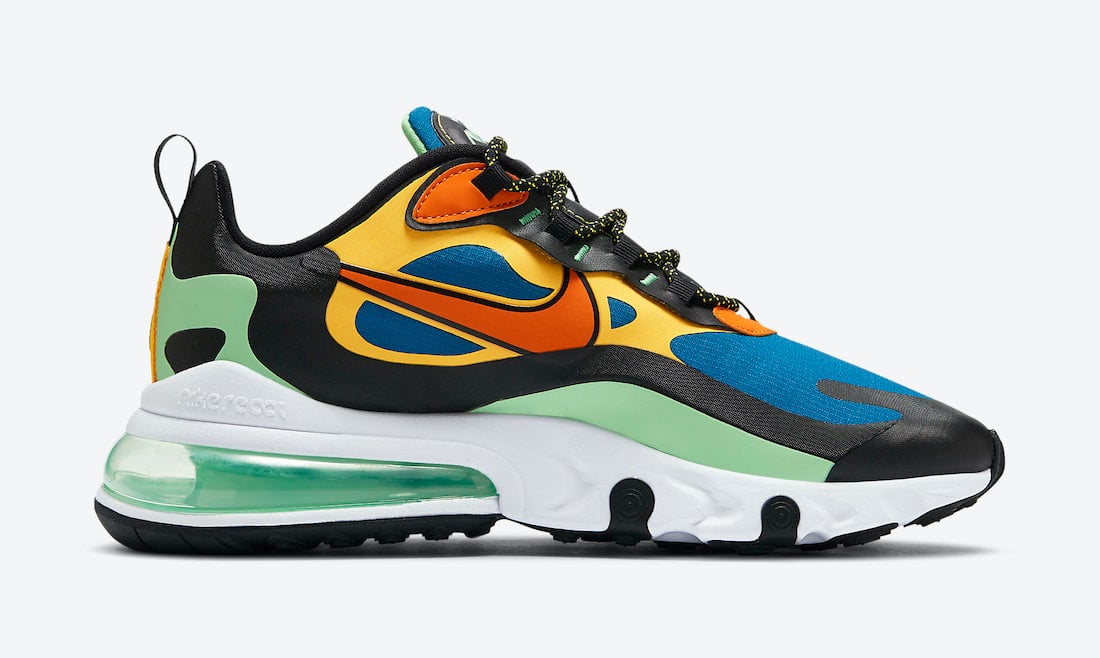 Nike Air Max 270 React Green Abyss Laser Orange CZ7869-300 Release Date Info