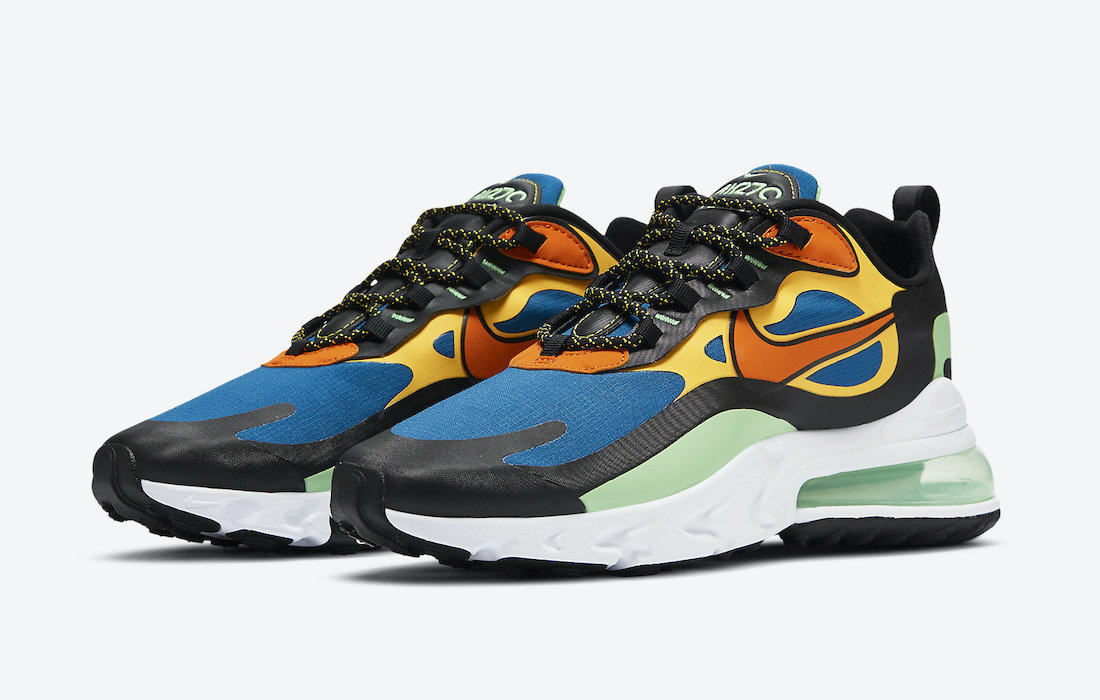 Nike Air Max 270 React Green Abyss Laser Orange CZ7869-300 Release Date Info