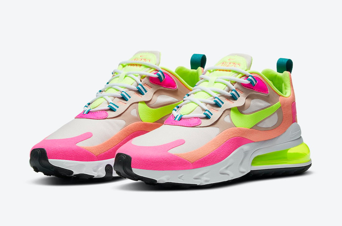 neon pink and orange nike air max