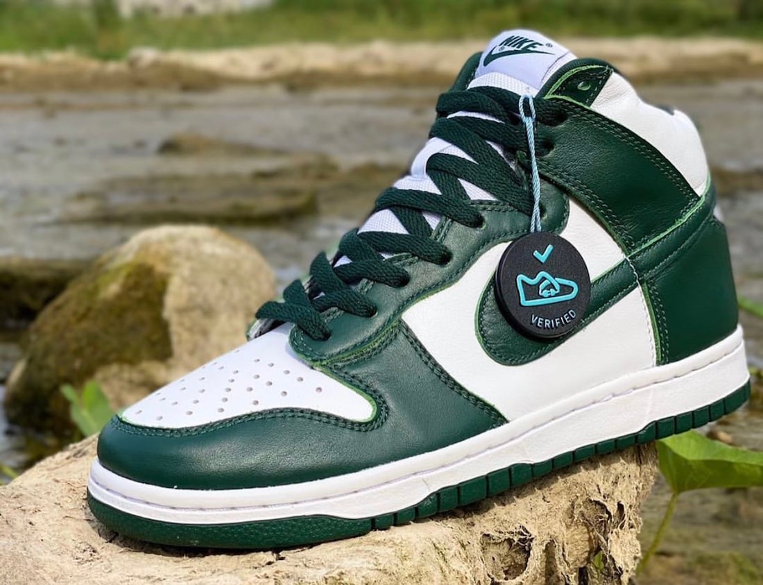 nike sb dunk high green