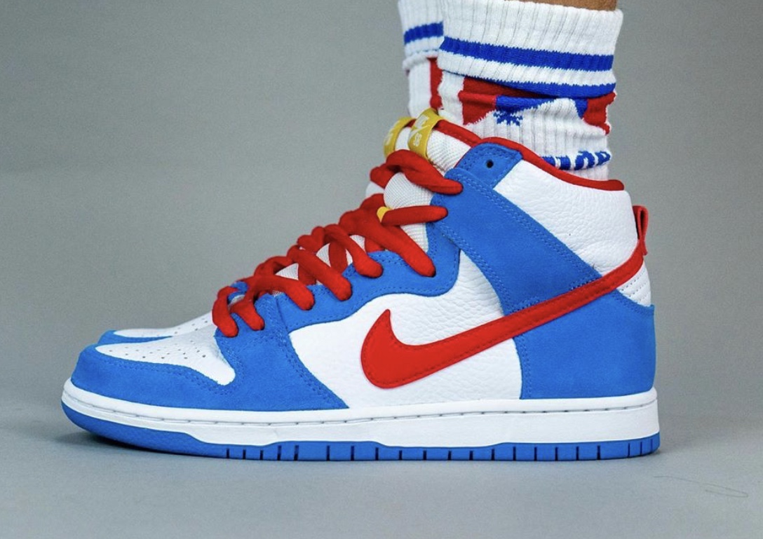 Nike SB Dunk High Doraemon CI2692-400 On Feet