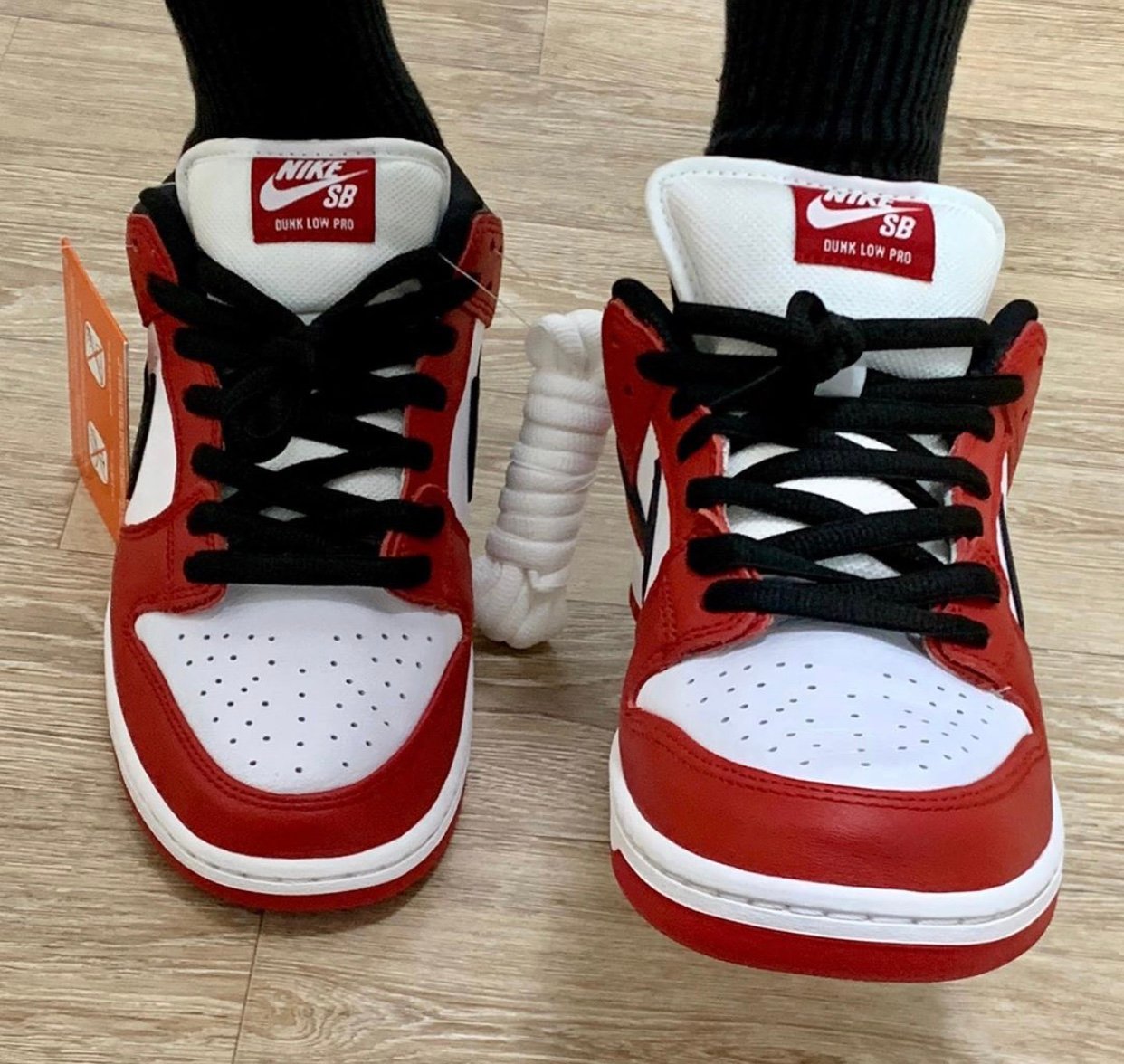 Nike SB Dunk Low Chicago BQ6817-600 On Feet