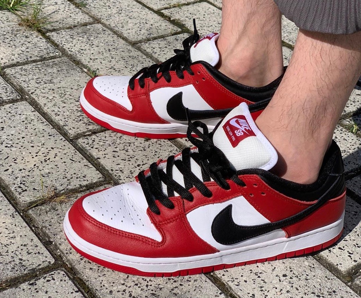 Nike SB Dunk Low Chicago BQ6817-600 On Feet