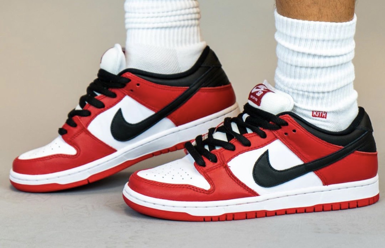 Nike SB Dunk Low Pro Chicago On Feet BQ6817-600