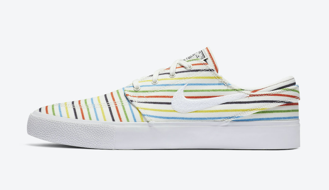 Nike SB Zoom Stefan Janoski Canvas Multi Stripes AQ7878-100 Release Date Info