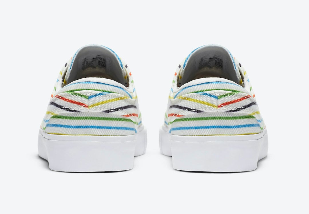 Nike SB Zoom Stefan Janoski Canvas Multi Stripes AQ7878-100 Release Date Info