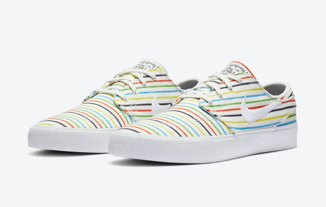 Nike SB Zoom Stefan Janoski Canvas Multi Stripes AQ7878-100 Release Date Info