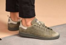 stan smith green and white