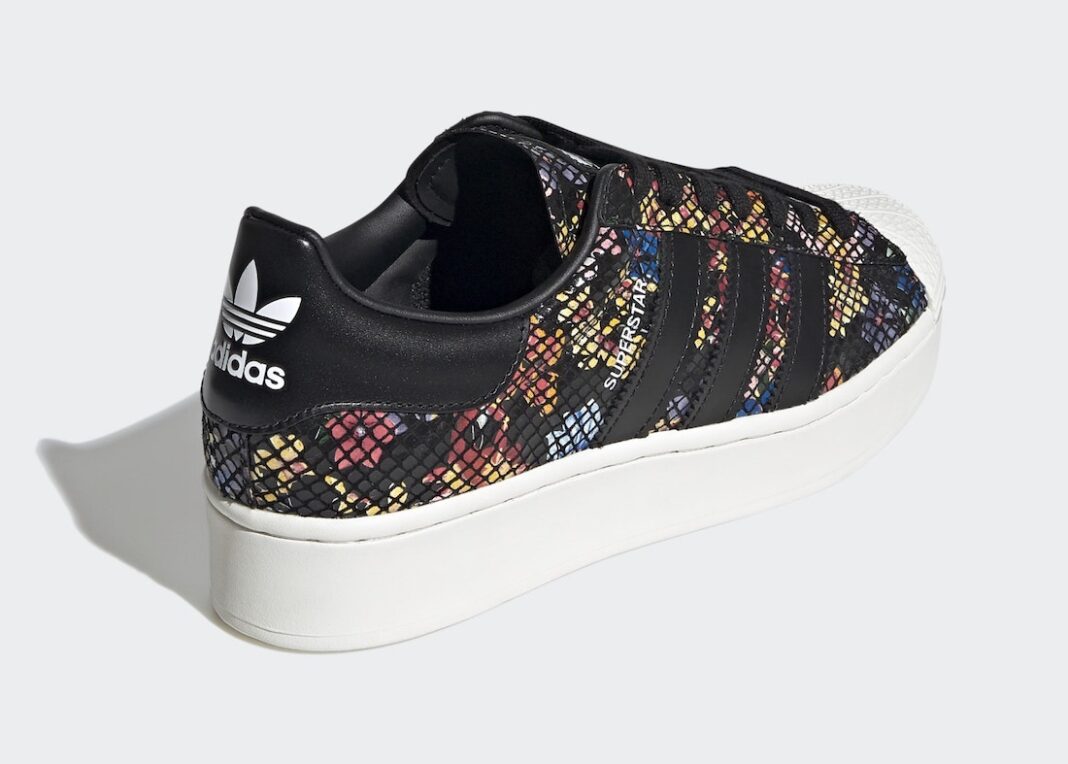 adidas superstar floral trainers