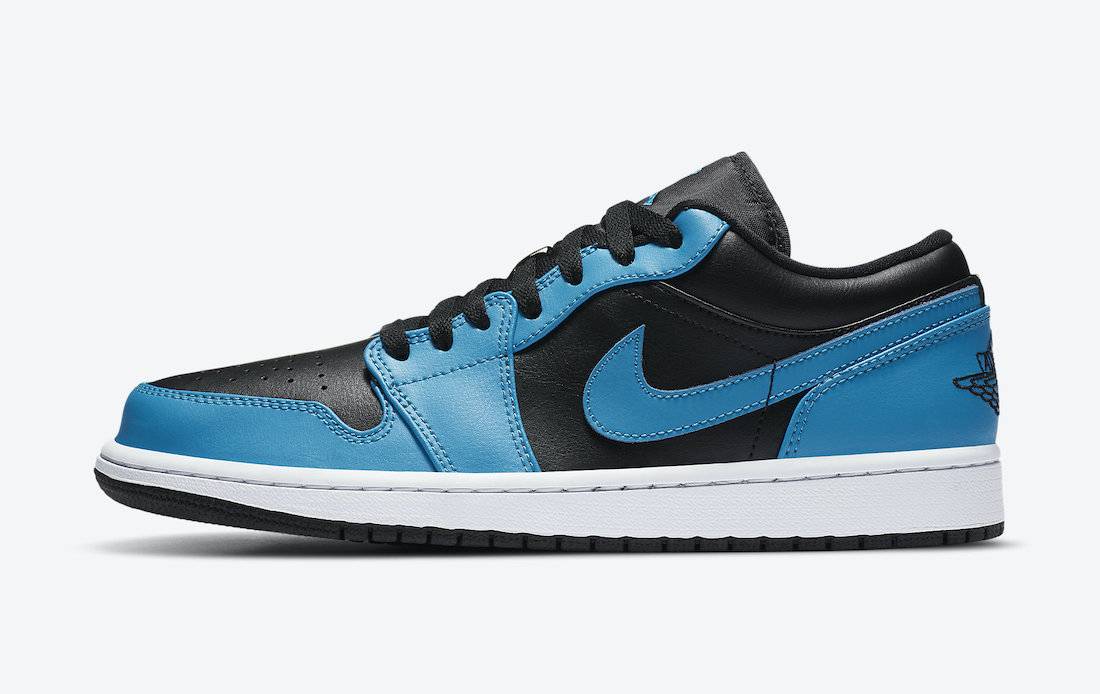 air jordan 1 retro low black laser blue