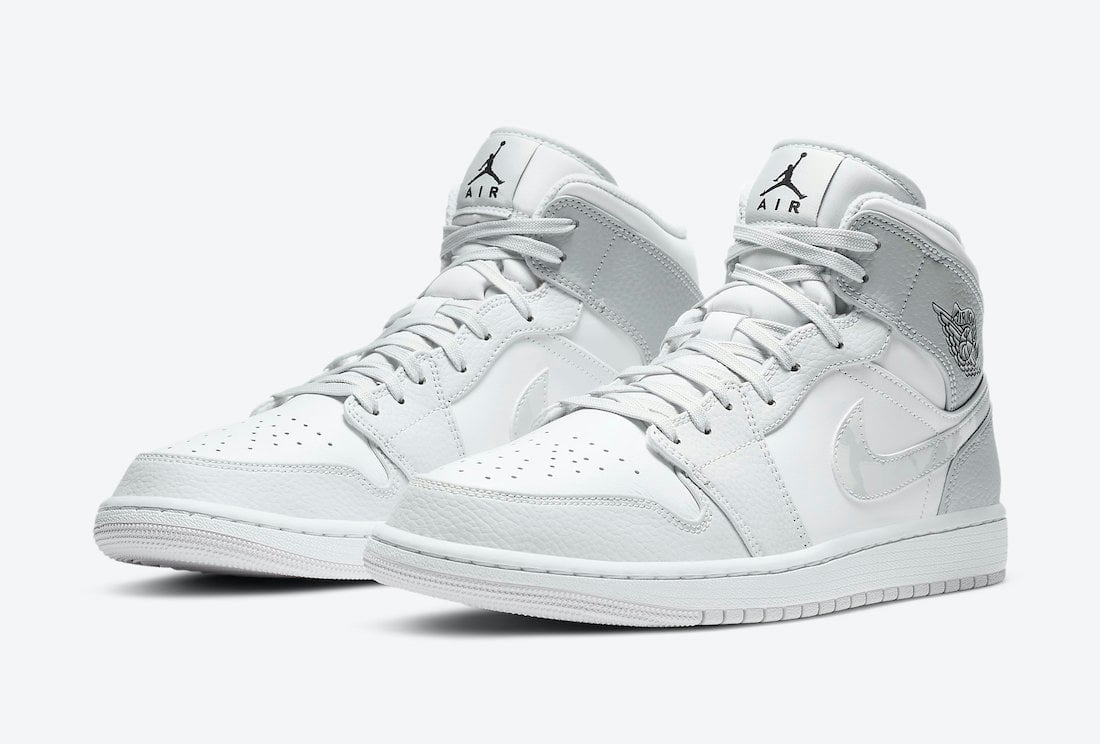 Air Jordan 1 Mid Releasing with Grey Camo Swoosh Logos