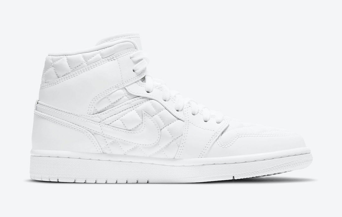 Air Jordan 1 Mid White Quilted DB6078-100 Release Date Info