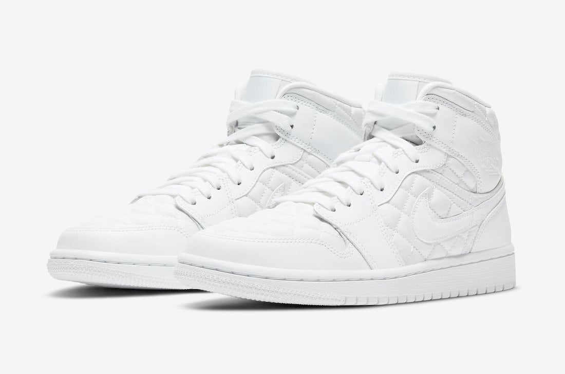 Air Jordan 1 Mid White Quilted DB6078-100 Release Date Info