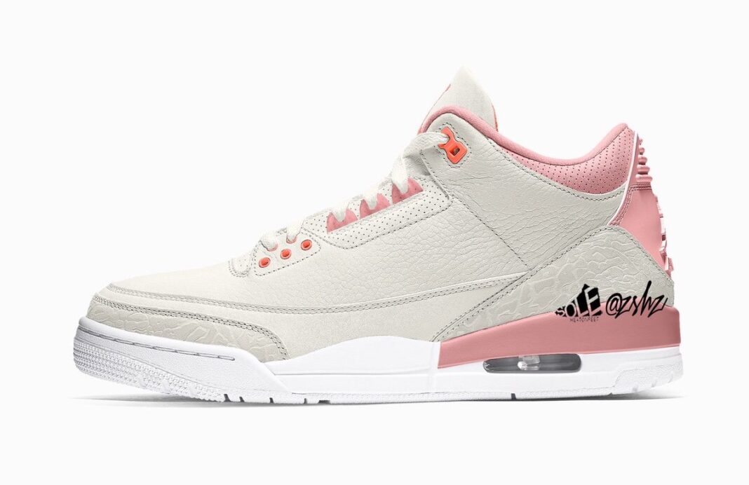 Air Jordan 3 WMNS âRust Pinkâ Sail/Rust Pink-White-Crimson 2021 New Released CK9246-116