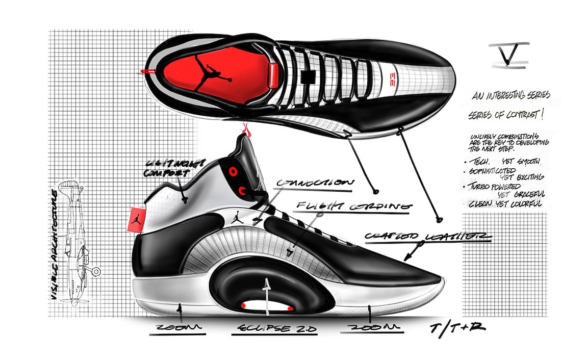 jordan 5 sketch