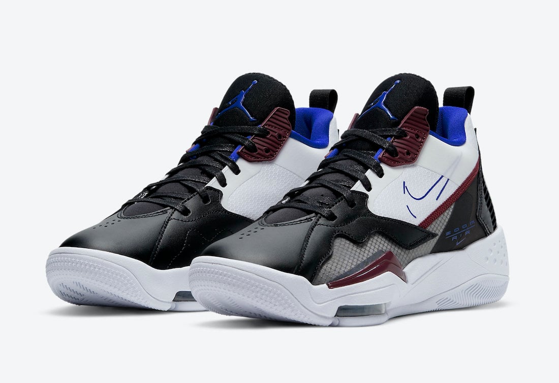 Jordan Zoom 92 White Black Blue Burgundy CK9184-004 Release Date Info