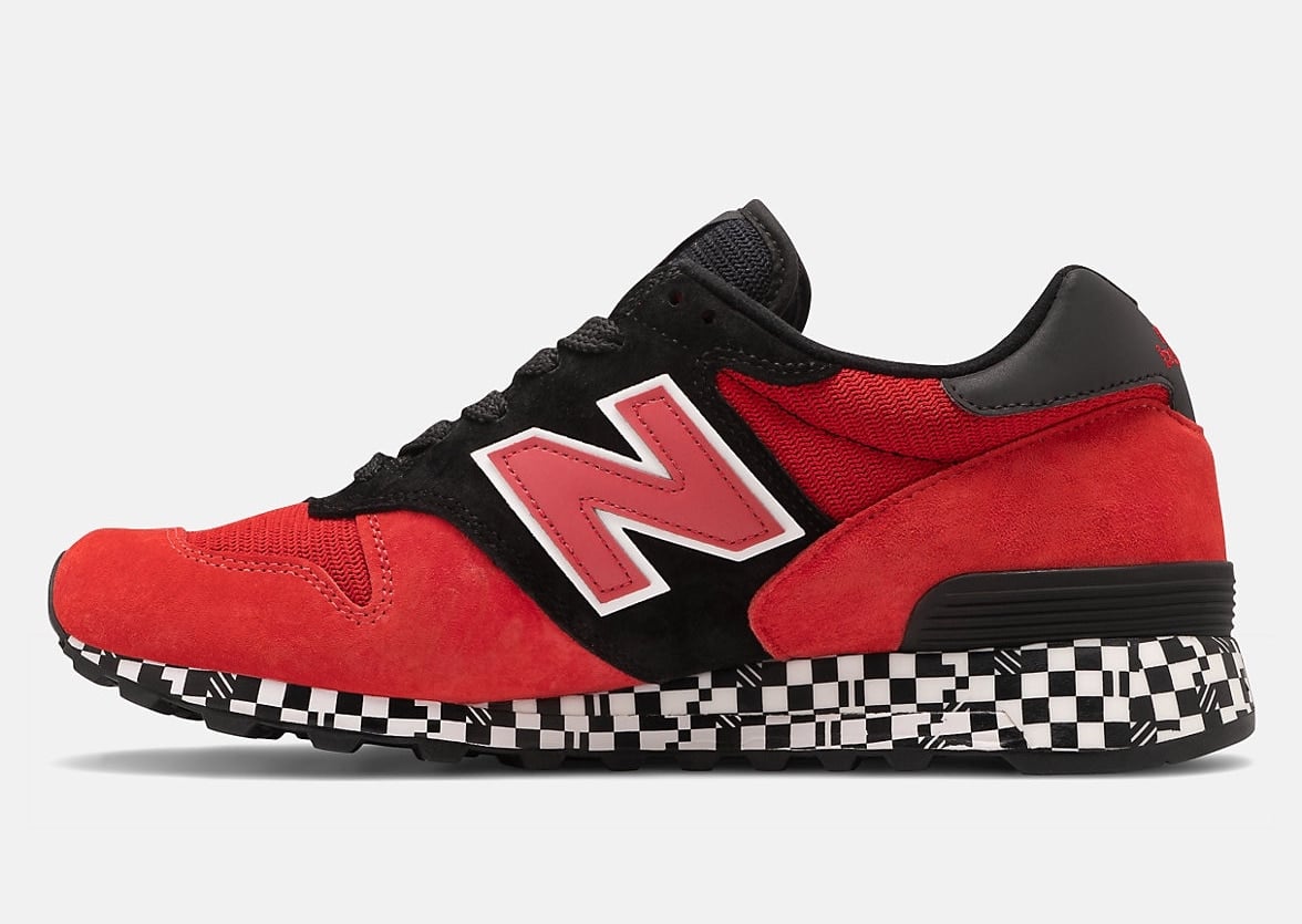 New Balance 1300 Red Black Checkered Flag Midsole Release Date Info