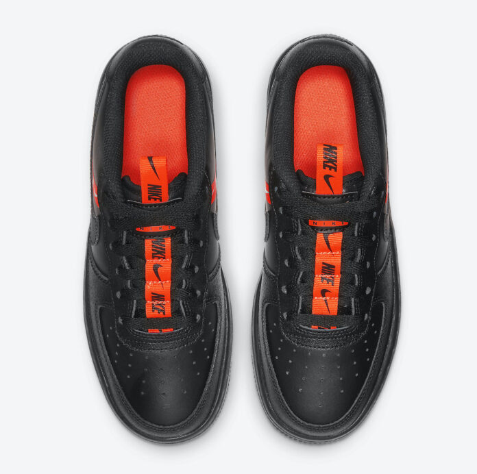 black grey orange air force 1