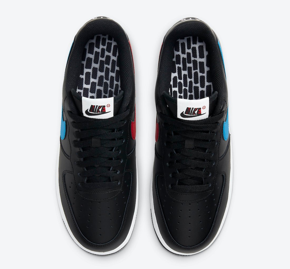 Nike Air Force 1 Black University Red Photo Blue CT2816-001 Release Date Info