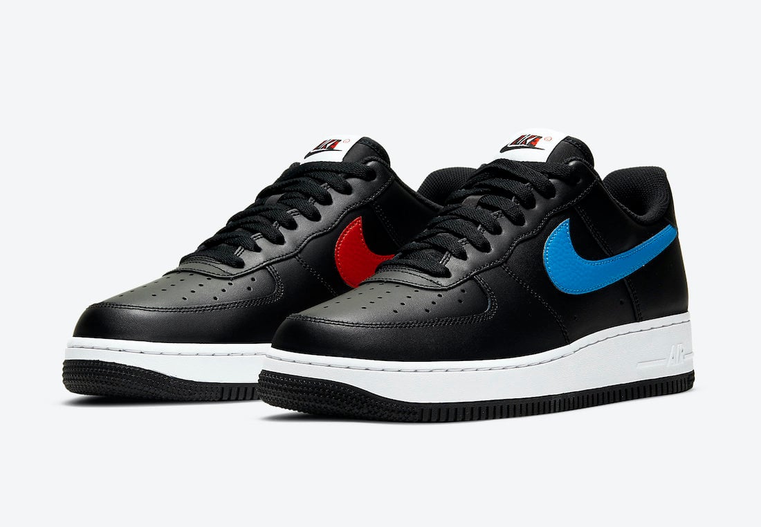 nike air force 1 black and blue