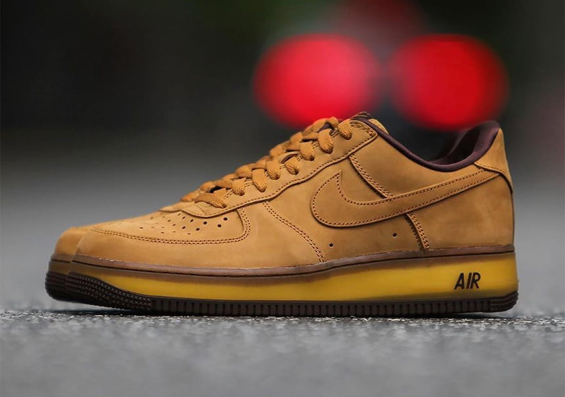 air force 1 low wheat on feet
