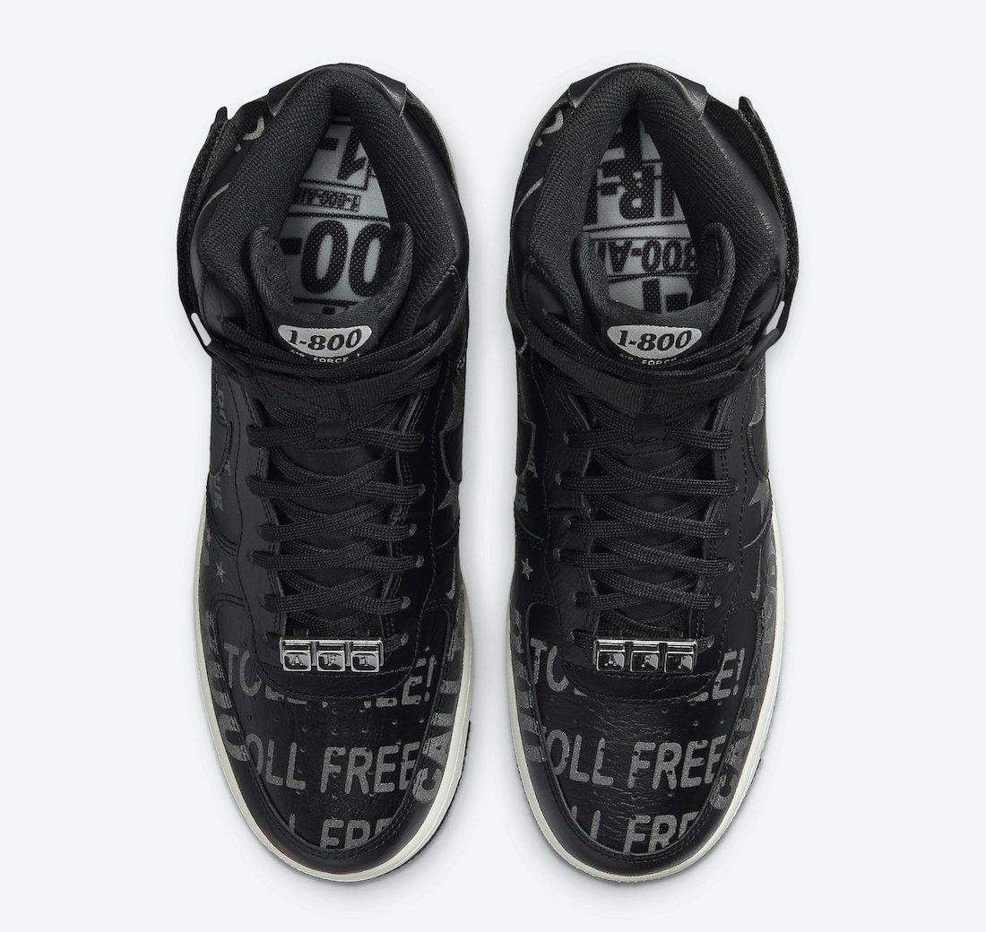 Nike Air Force 1 High Toll Free CU1414-001 Release Date Info