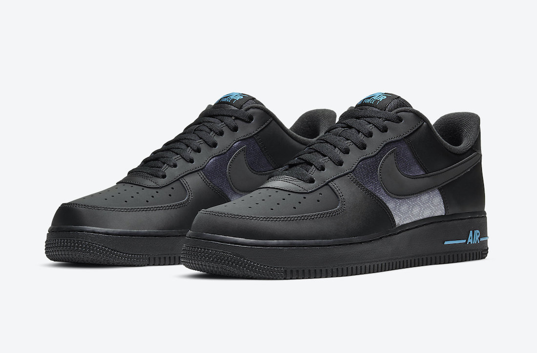 Nike Air Force 1 Low Hexagon Black Blue DH2475-001 Release Date Info