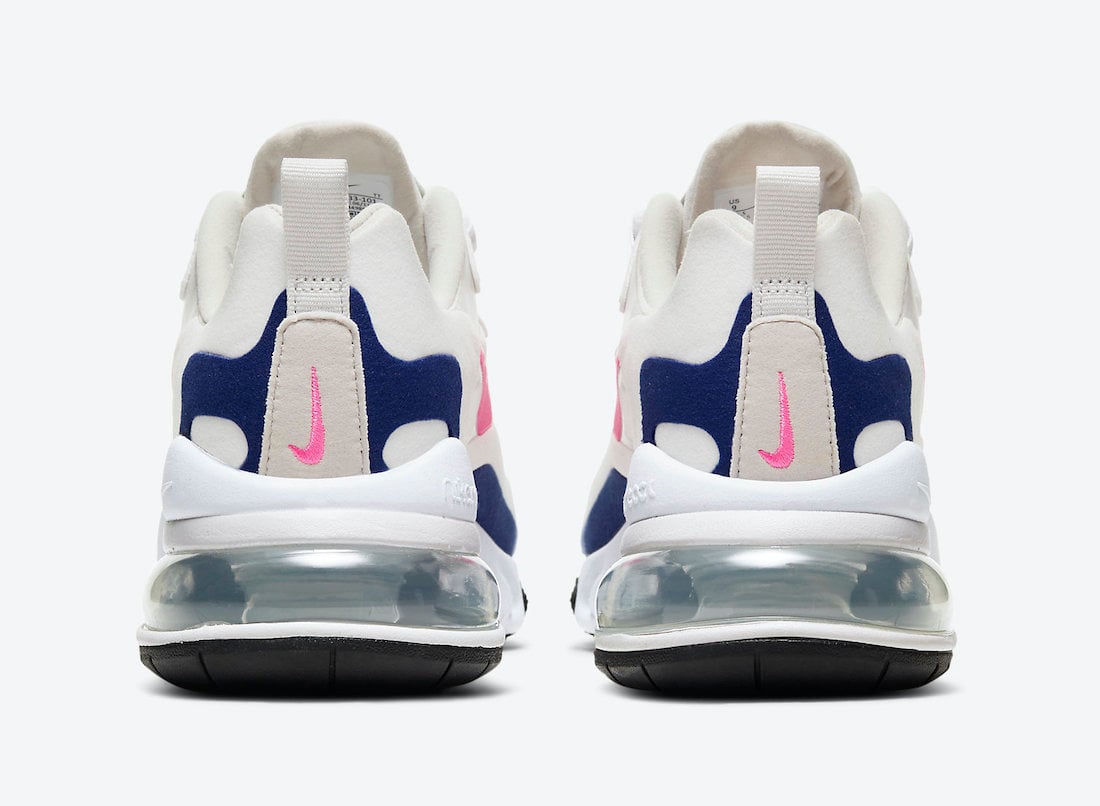 Nike Air Max 270 React White Navy Pink CU7833-101 Release Date Info