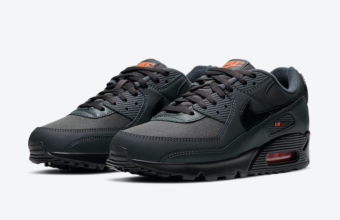 nike air max 90 orange and grey