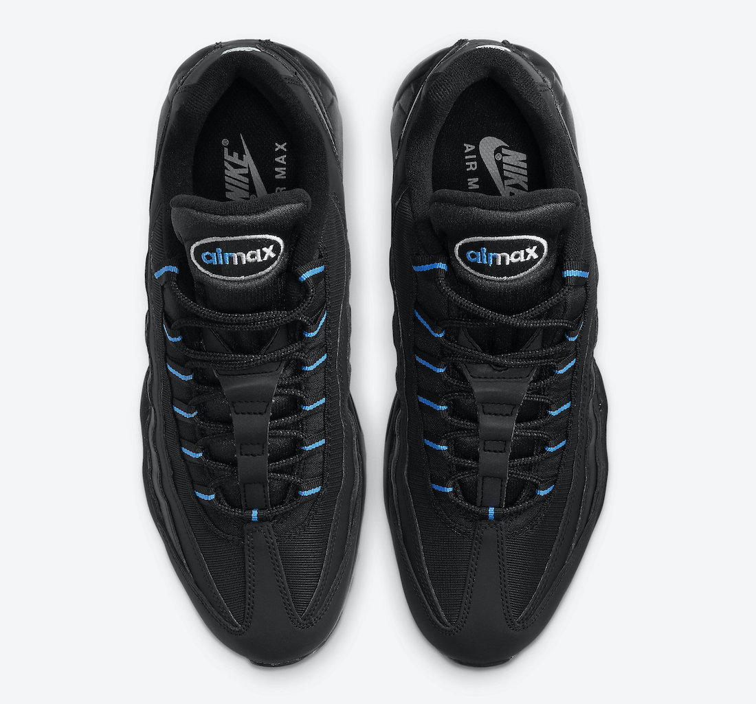 black and laser blue air max 95