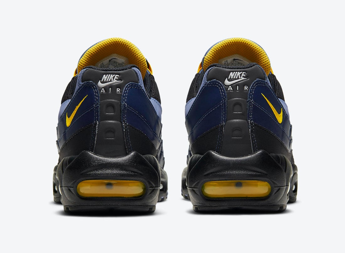 Nike Air Max 95 Black Navy Sky Blue Yellow CT1805-400 Release Date Info