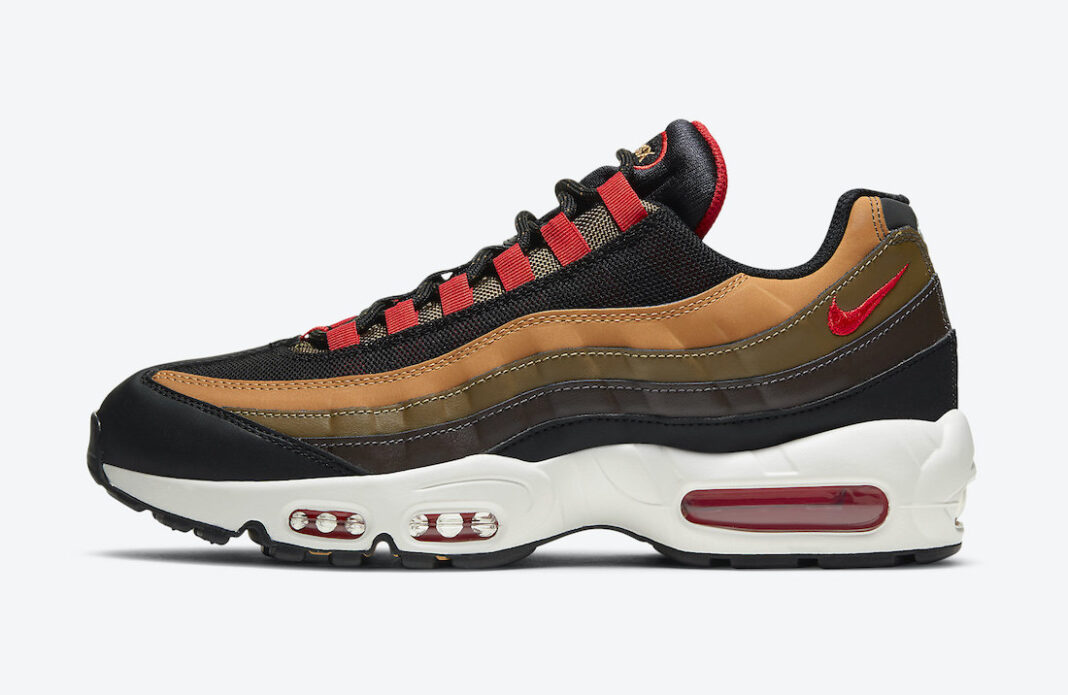 orange and black air max 95