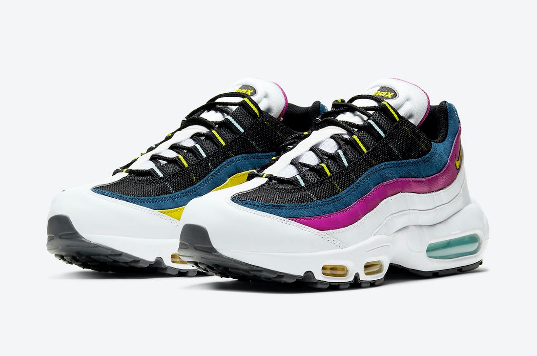 Nike Air Max 95 White Black Navy Purple Yellow DC1862-100 Release Date Info Nike Air Max 95 White Black Navy Purple Yellow DC1862-100 Release Date Info