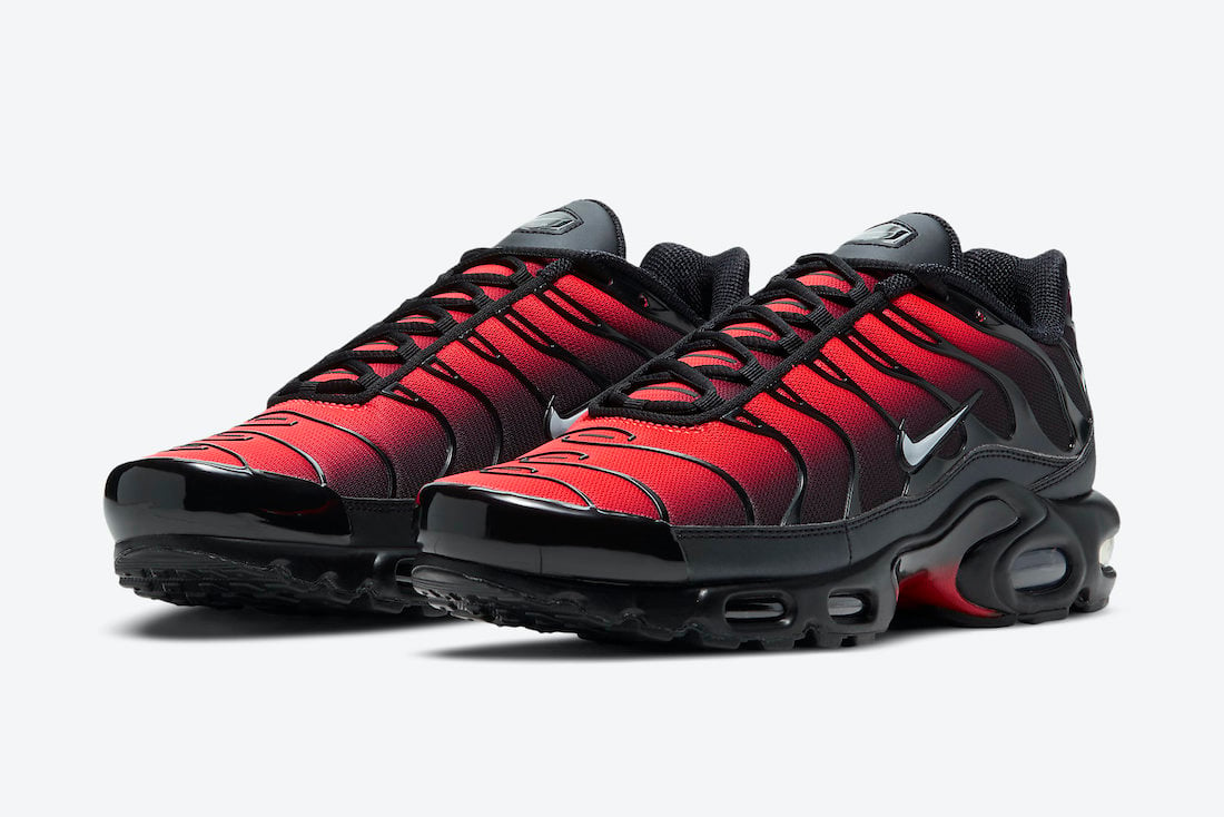 Nike Air Max Plus with Red to Black Gradient Uppers