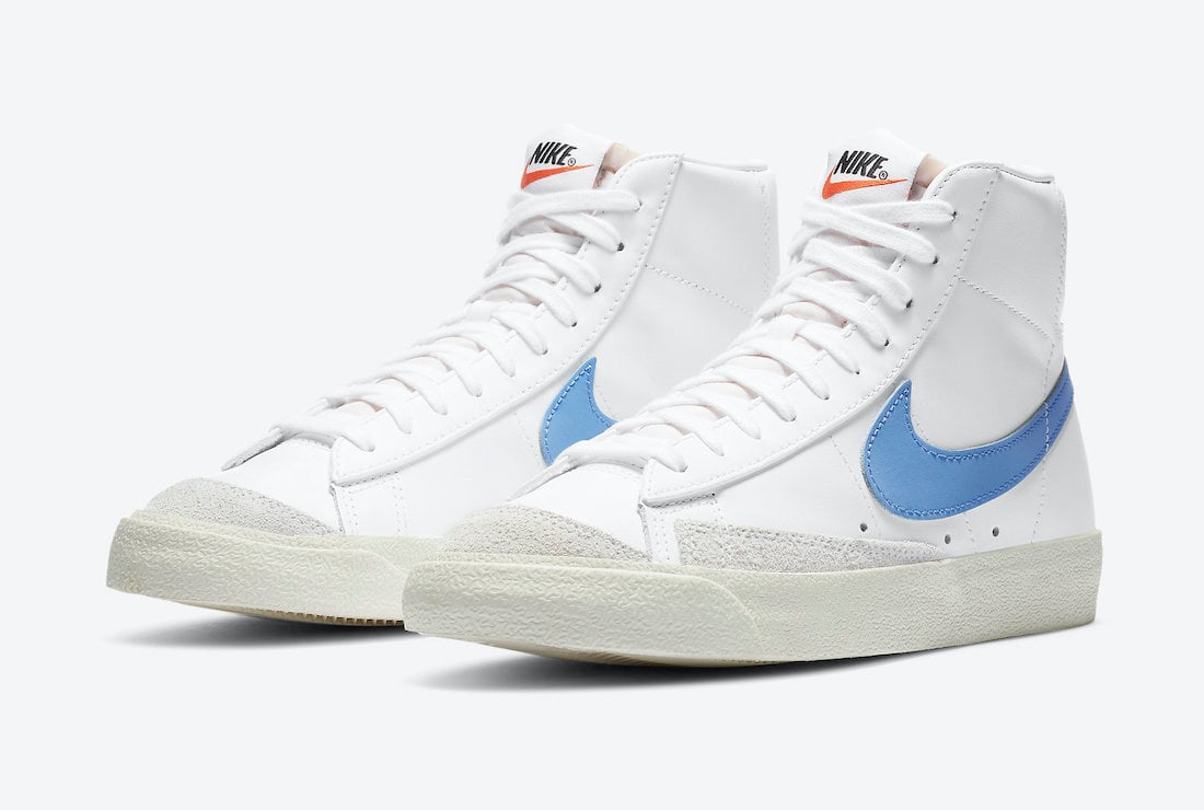 nike blazer royal white out