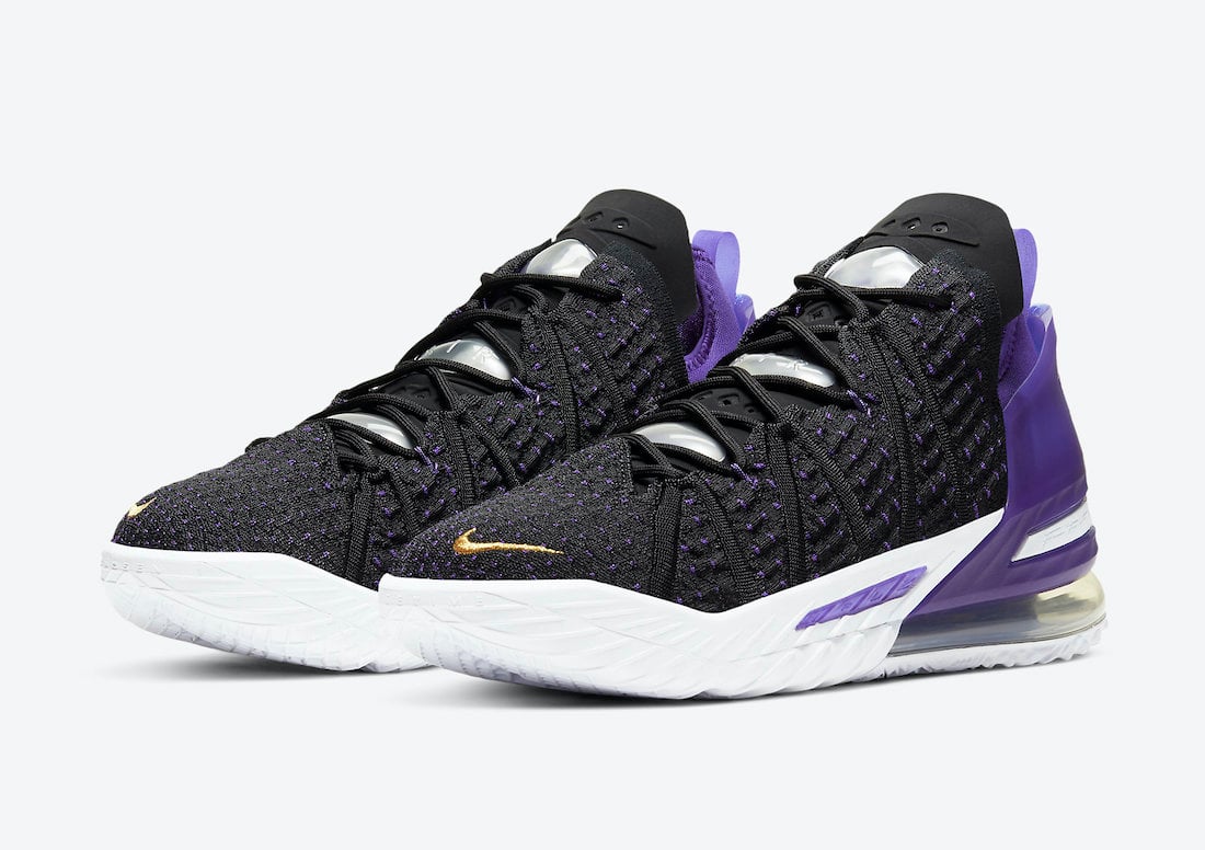 Nike LeBron 18 Lakers CQ9283-004 Release Date Info