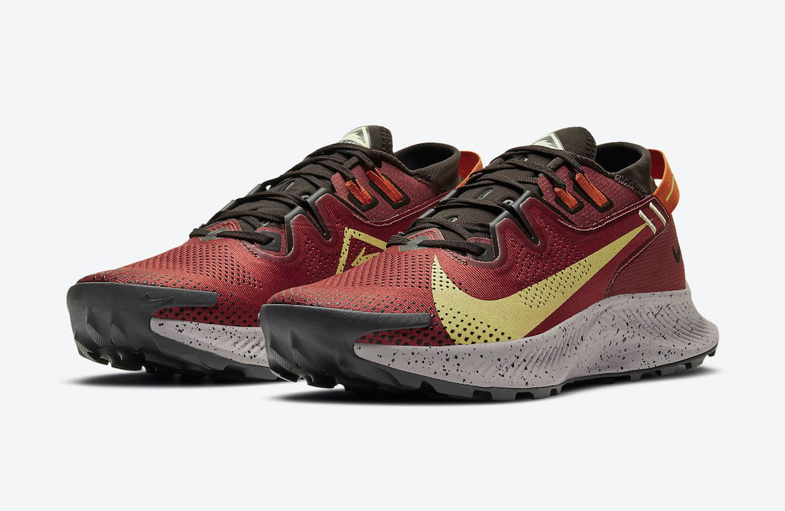 Nike Pegasus Trail 2 Burgundy Yellow Black CK4305-600 Release Date Info