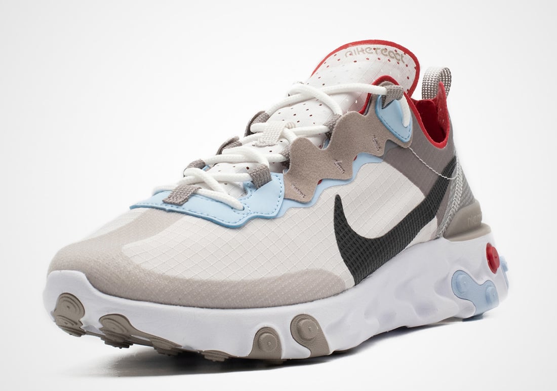 nike react element white red blue