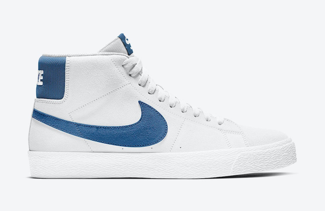 Nike SB Blazer Mid White Blue Gum 864349-107 Release Date Info