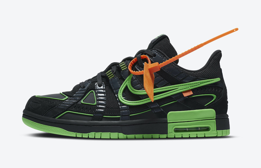 Off-White Nike Air Rubber Dunk Green Strike CU6015-001 Release Date