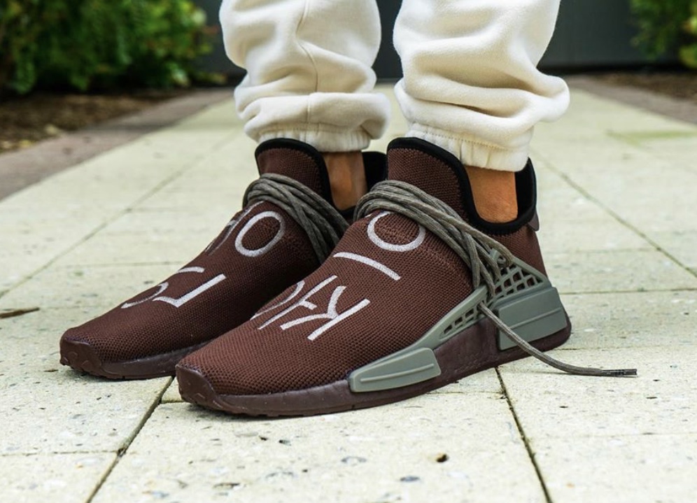 Pharrell adidas NMD Hu Chocolate GY0090 On Feet