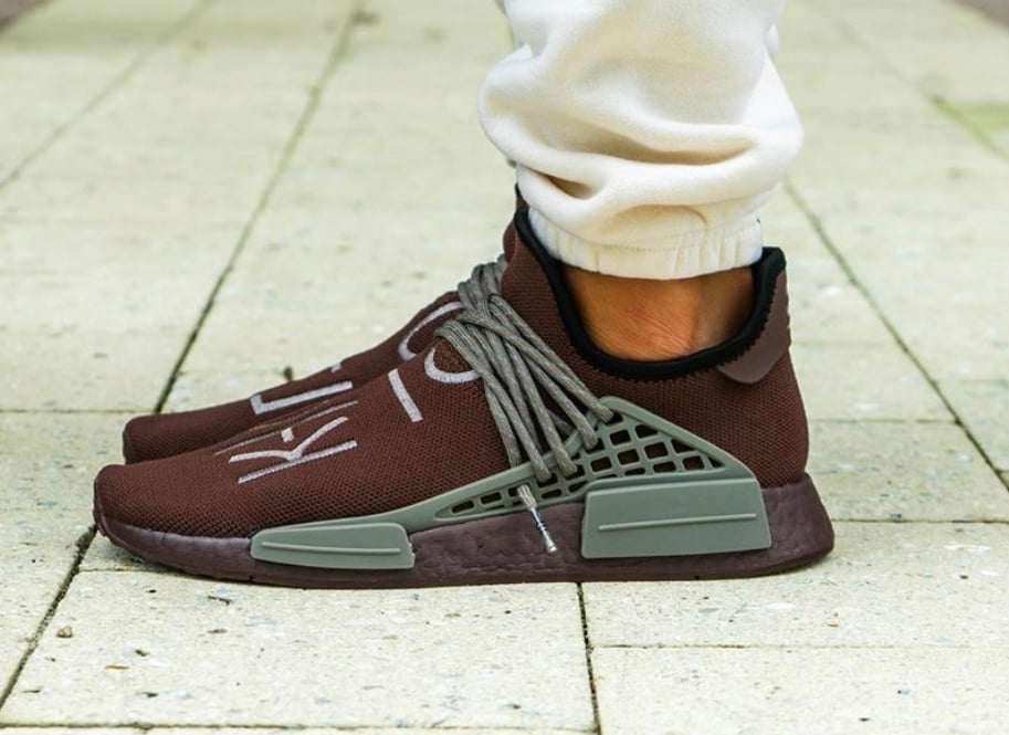 Pharrell adidas NMD Hu Chocolate GY0090 On Feet