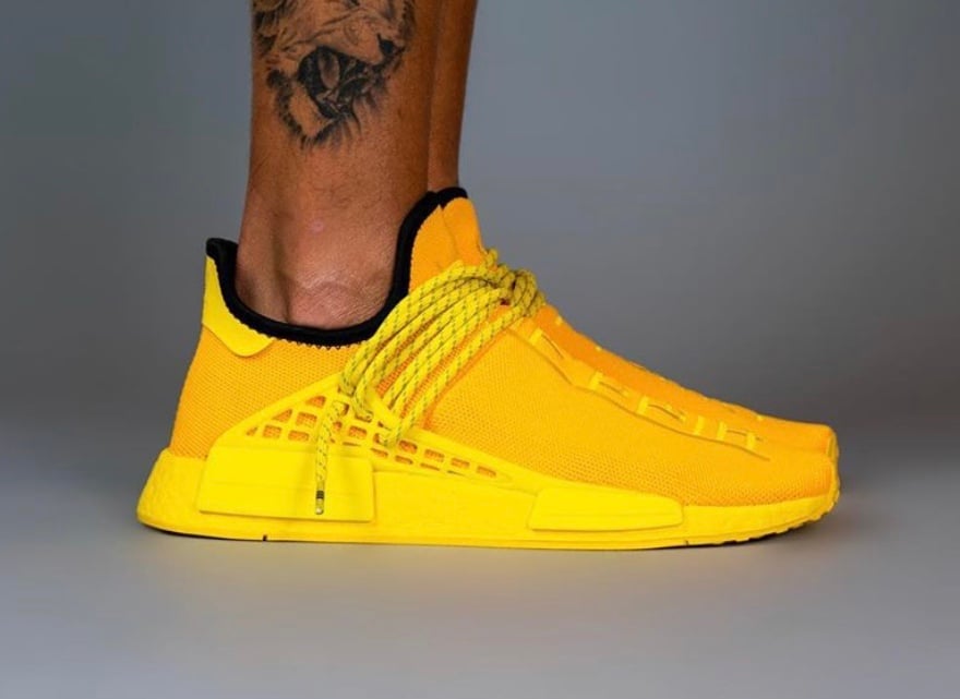 adidas nmd yellow on feet