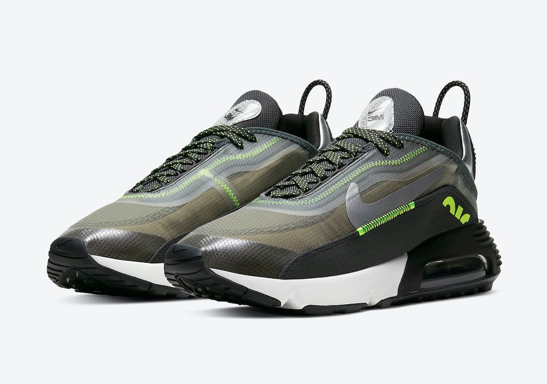 3M Nike Air Max 2090 Black Volt CW8336-001 Release Date Info