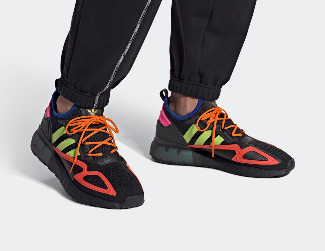 adidas ZX 2K Boost Black Solar Slime Semi Solar Red FY4005 Release Date Info