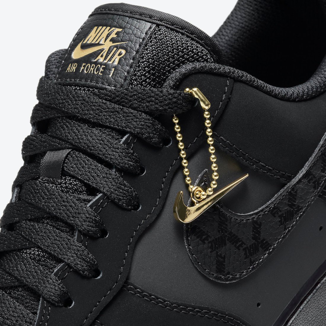 Nike Air Force 1 Low Black Gold Nubuck DH2473-001 Release Date 