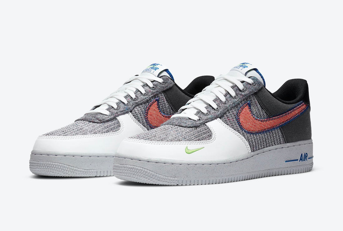 nike air force 1 low grey and red